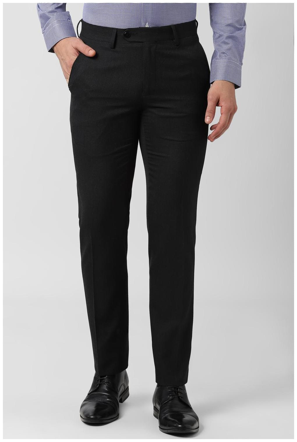 

Peter England Men Textured Slim Fit Formal Trouser - Black