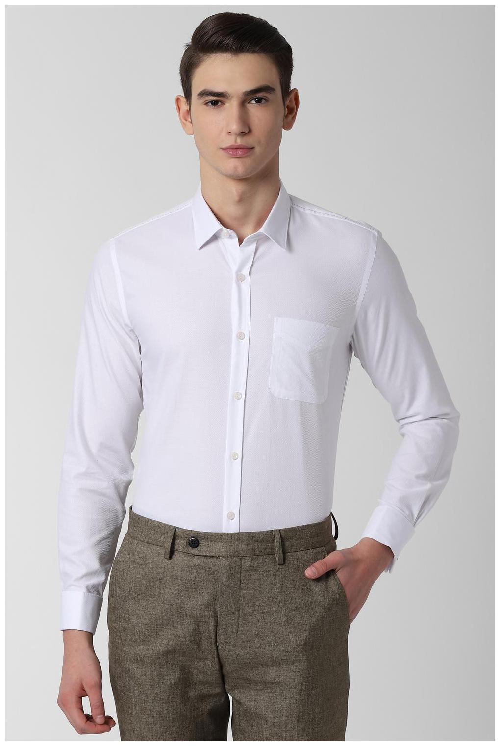 

Peter England Men Slim fit Formal Shirt - White