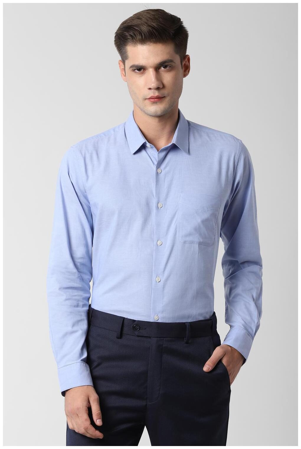

Peter England Men Regular fit Formal Shirt - Blue