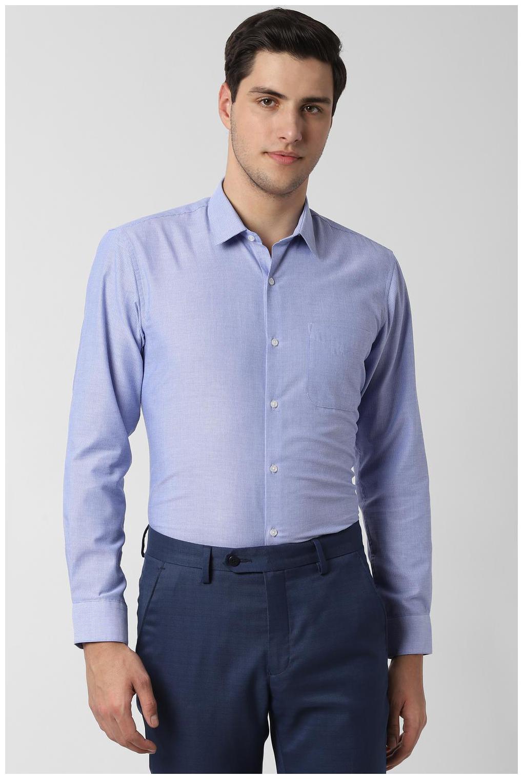 

Peter England Men Regular fit Formal Shirt - Blue