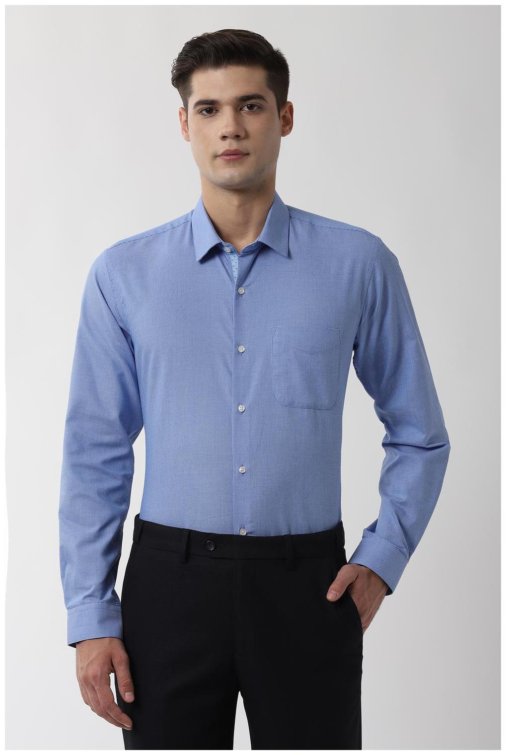 

Peter England Men Regular fit Formal Shirt - Blue