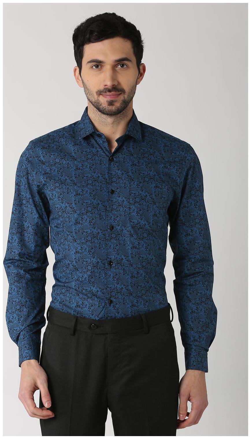 

Peter England Men Slim fit Formal Shirt - Blue