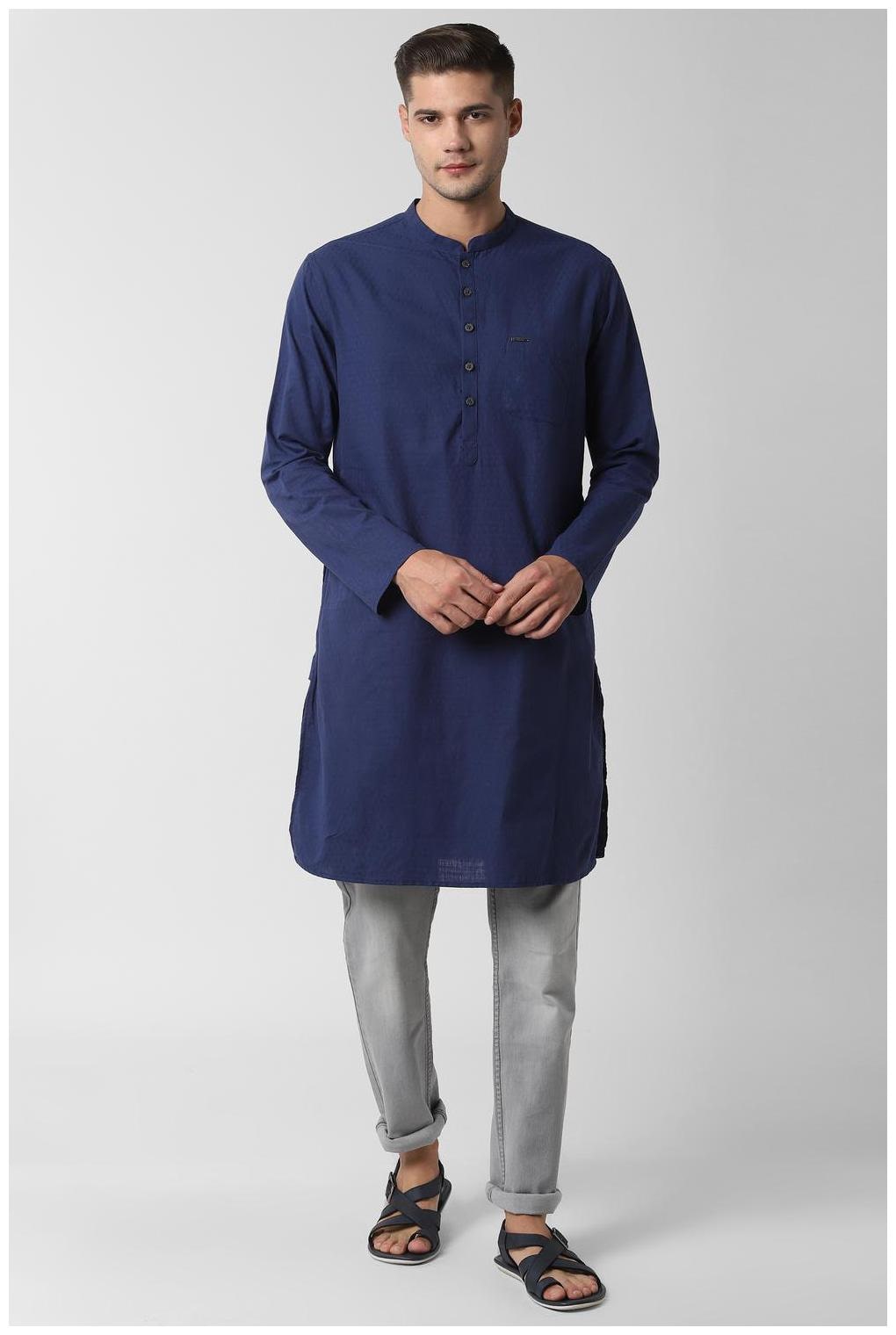 

Peter England Men Blue Slim Fit Kurta