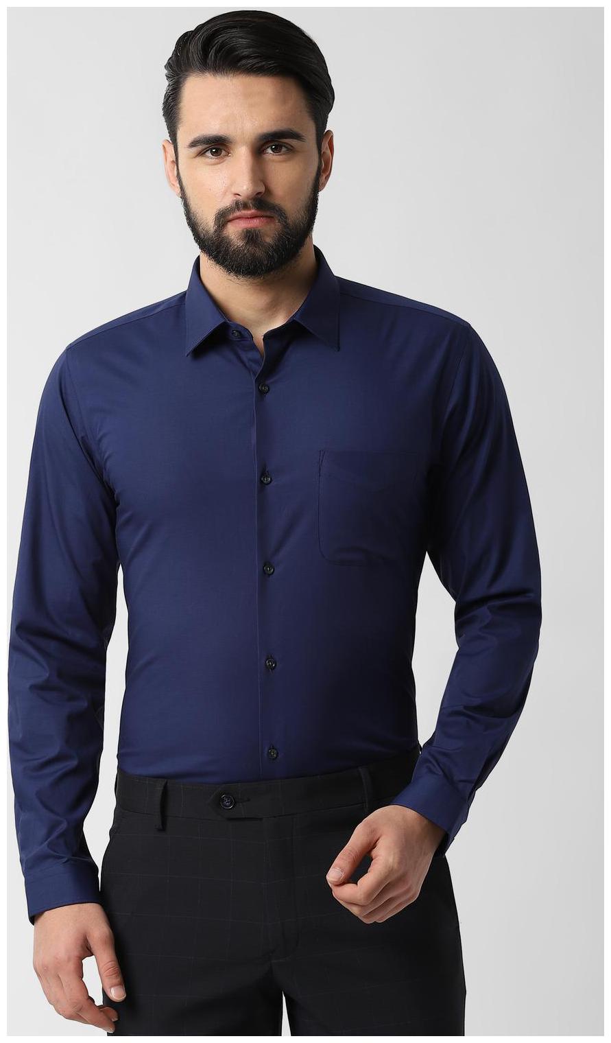 

Peter England Men Slim fit Formal Shirt - Blue