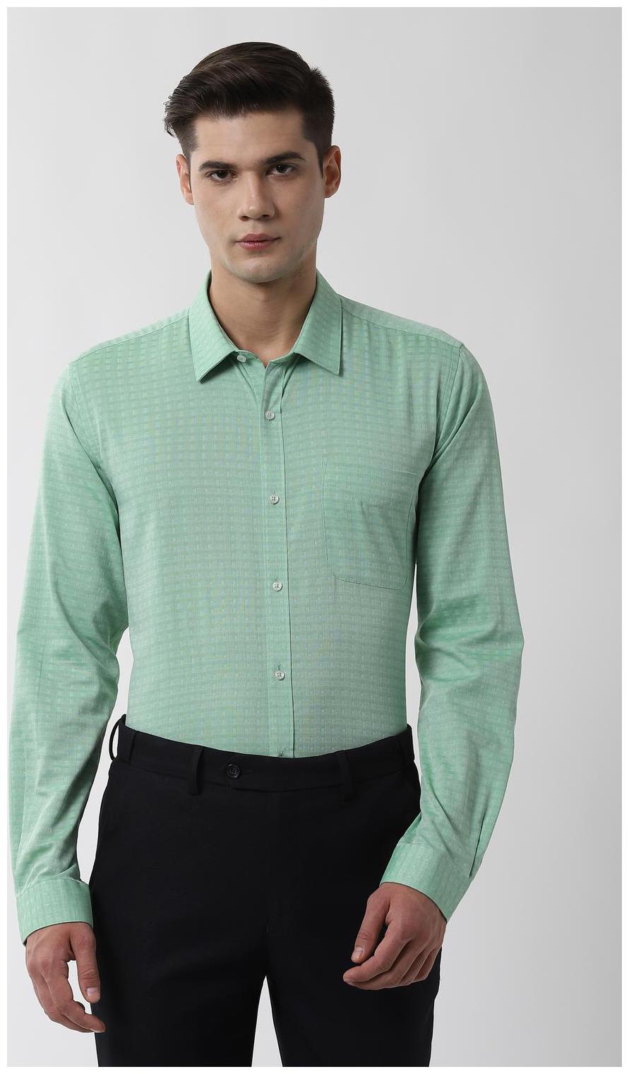 

Peter England Men Regular fit Formal Shirt - Green