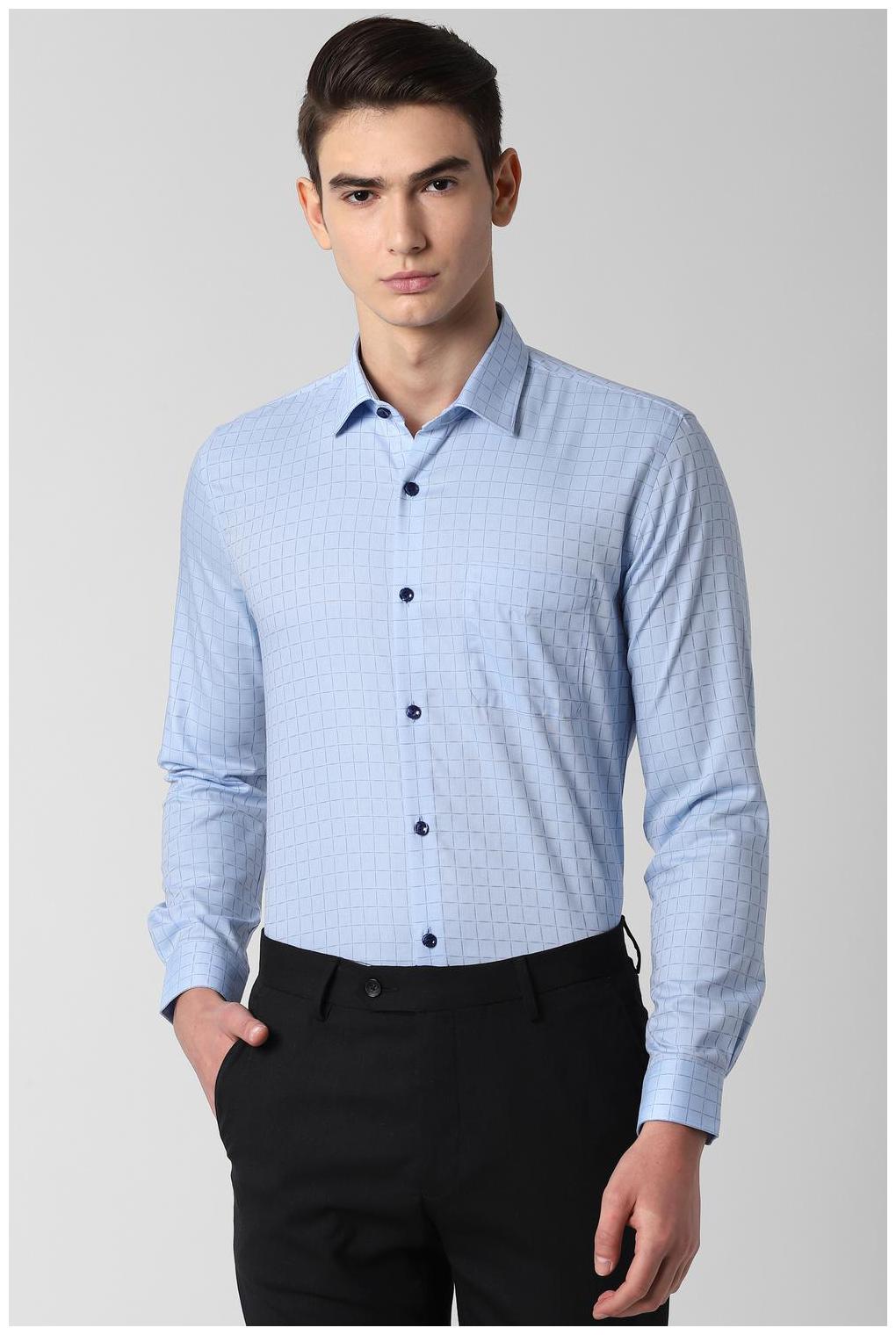 

Peter England Men Slim fit Formal Shirt - Blue