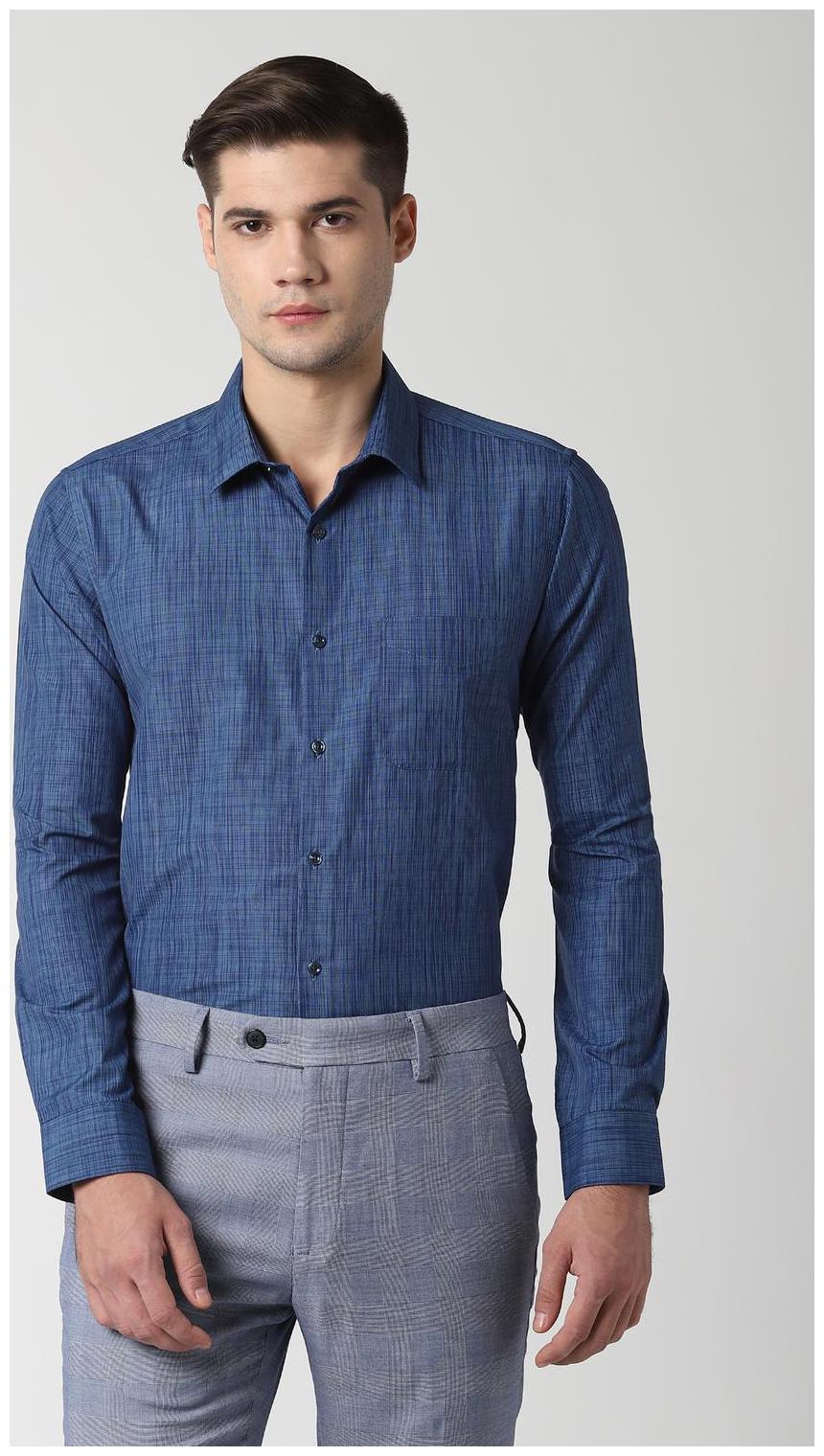 

Peter England Men Slim fit Formal Shirt - Blue