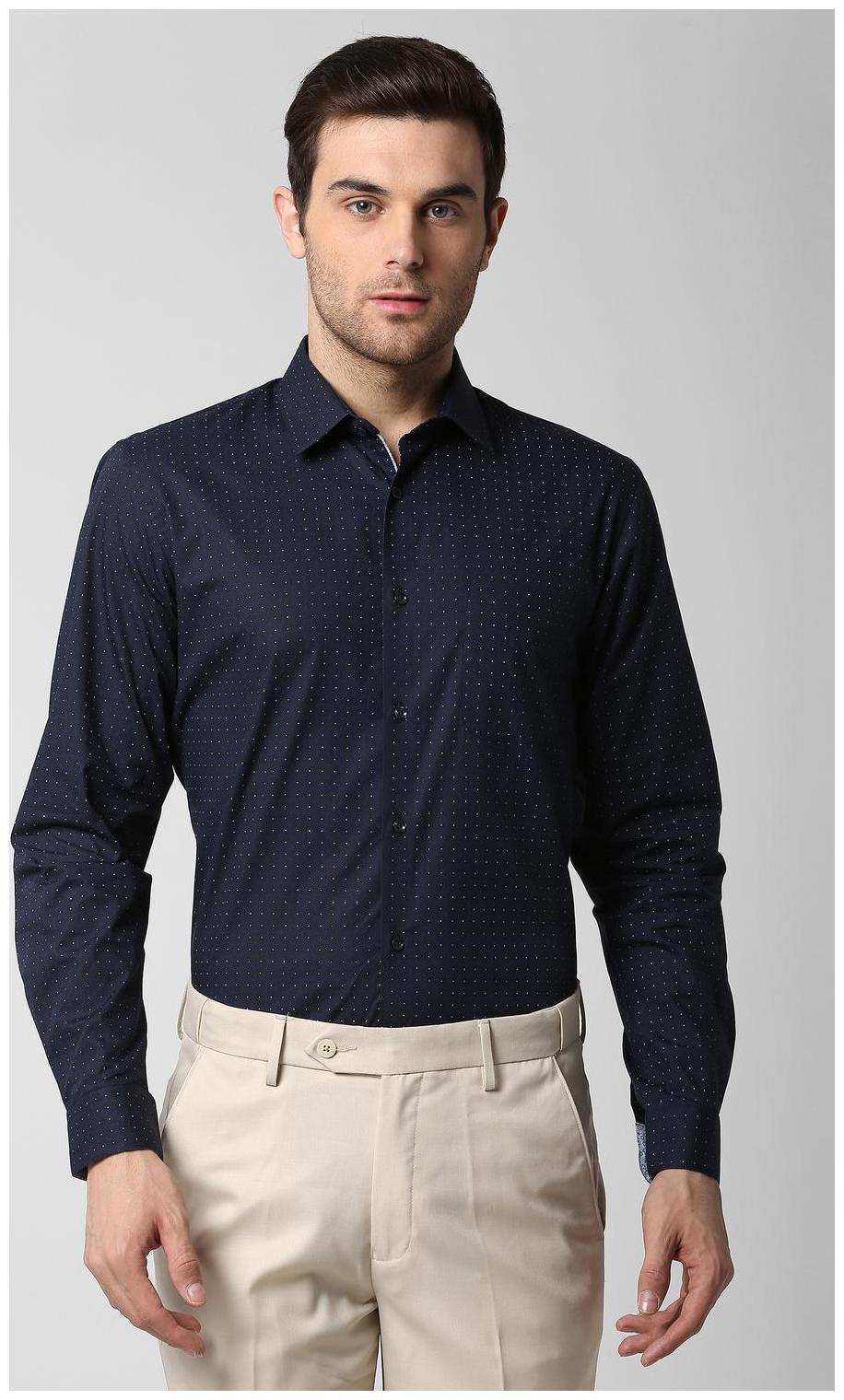 

Peter England Men Slim fit Formal Shirt - Blue