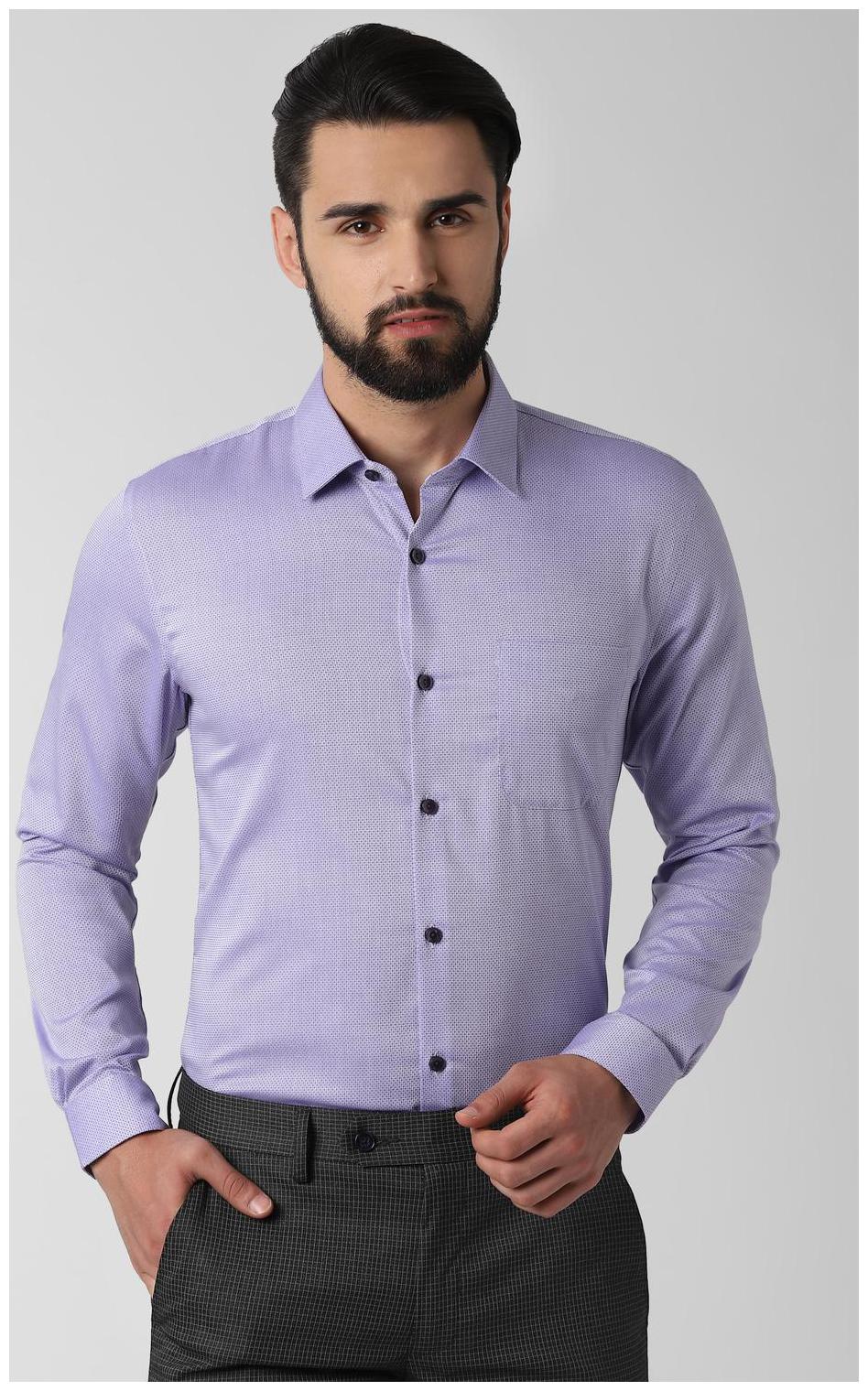 

Peter England Men Slim fit Formal Shirt - Purple