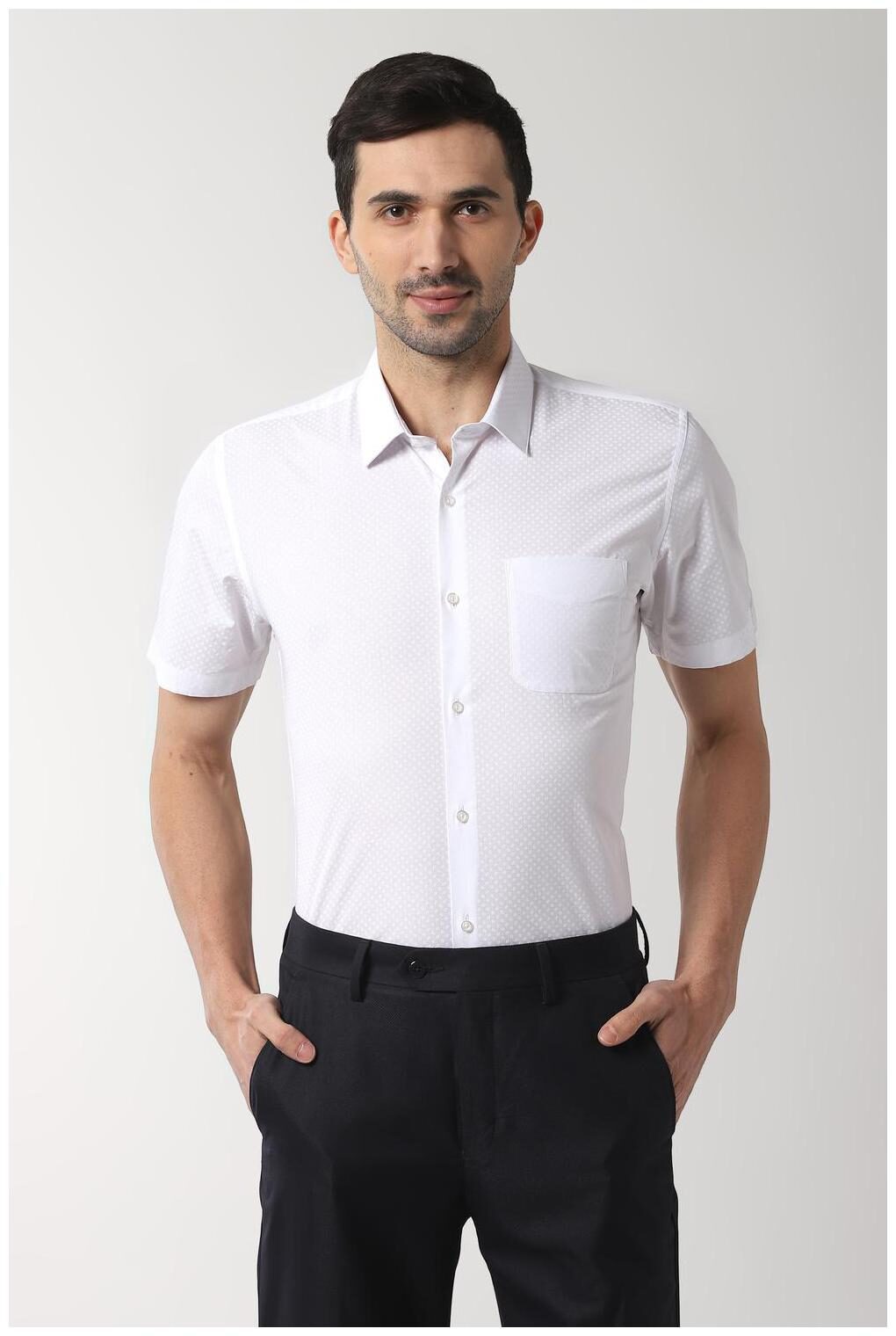 

Peter England Men Slim fit Formal Shirt - White