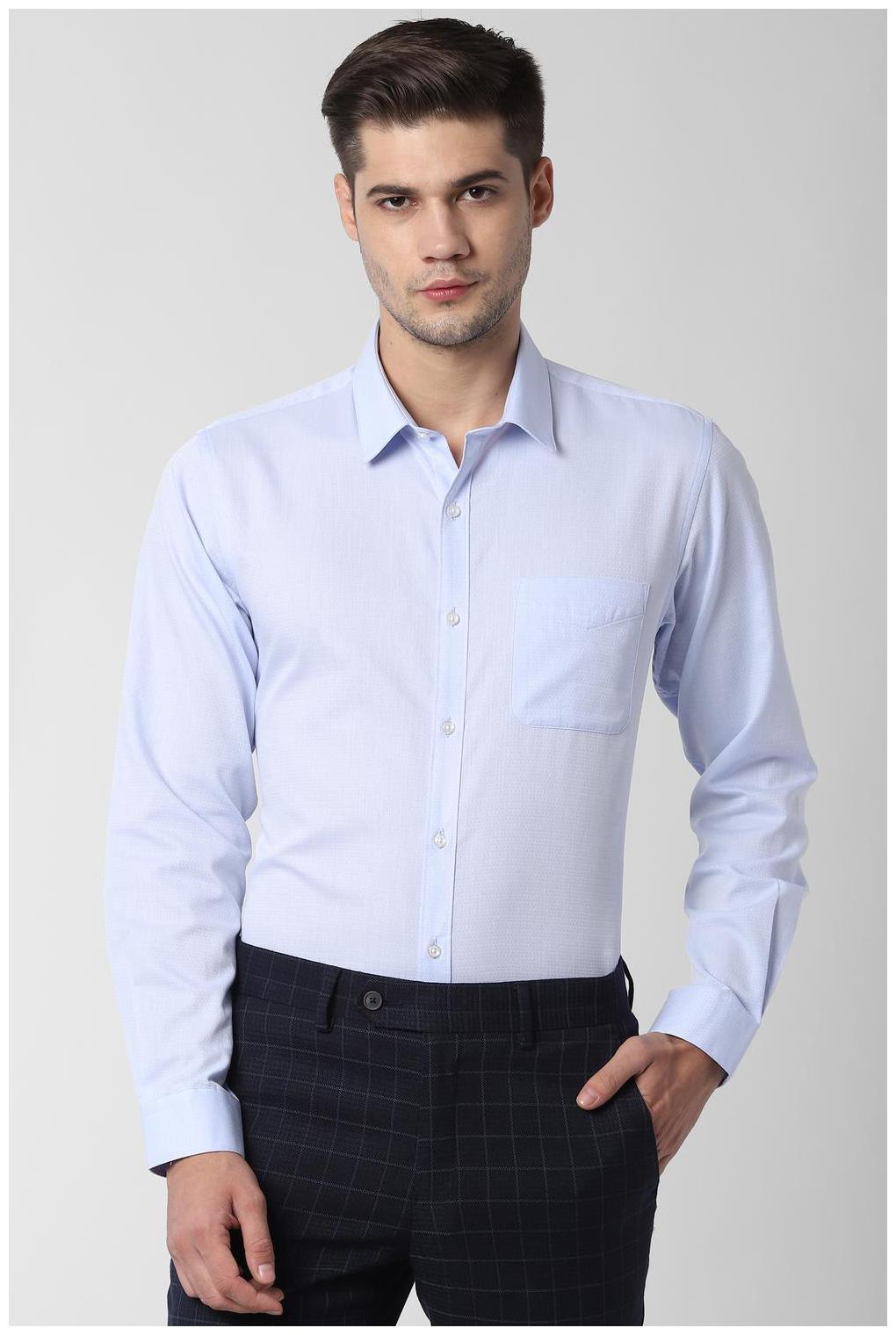 

Peter England Men Slim fit Formal Shirt - Blue