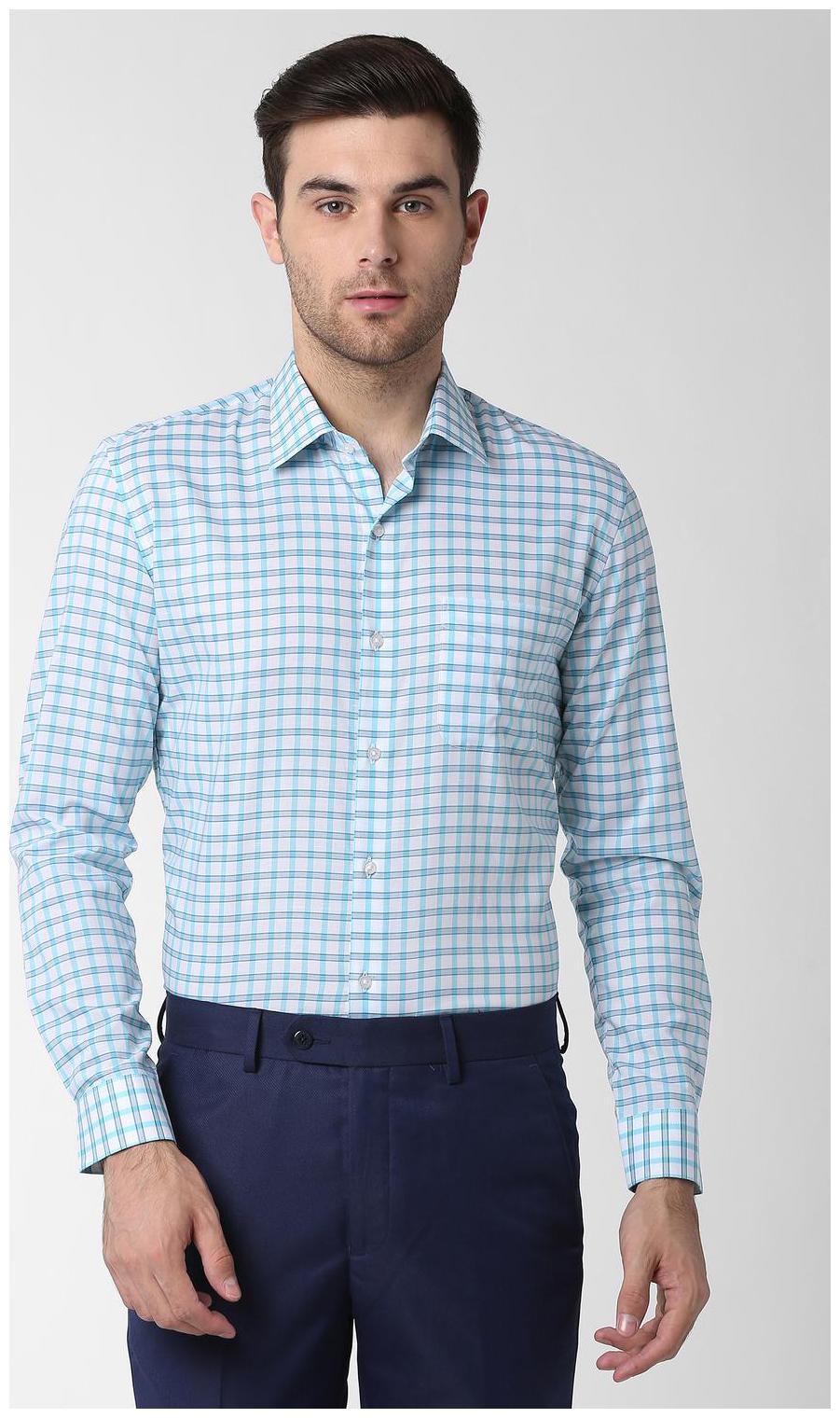 

Peter England Men Slim fit Formal Shirt - Blue