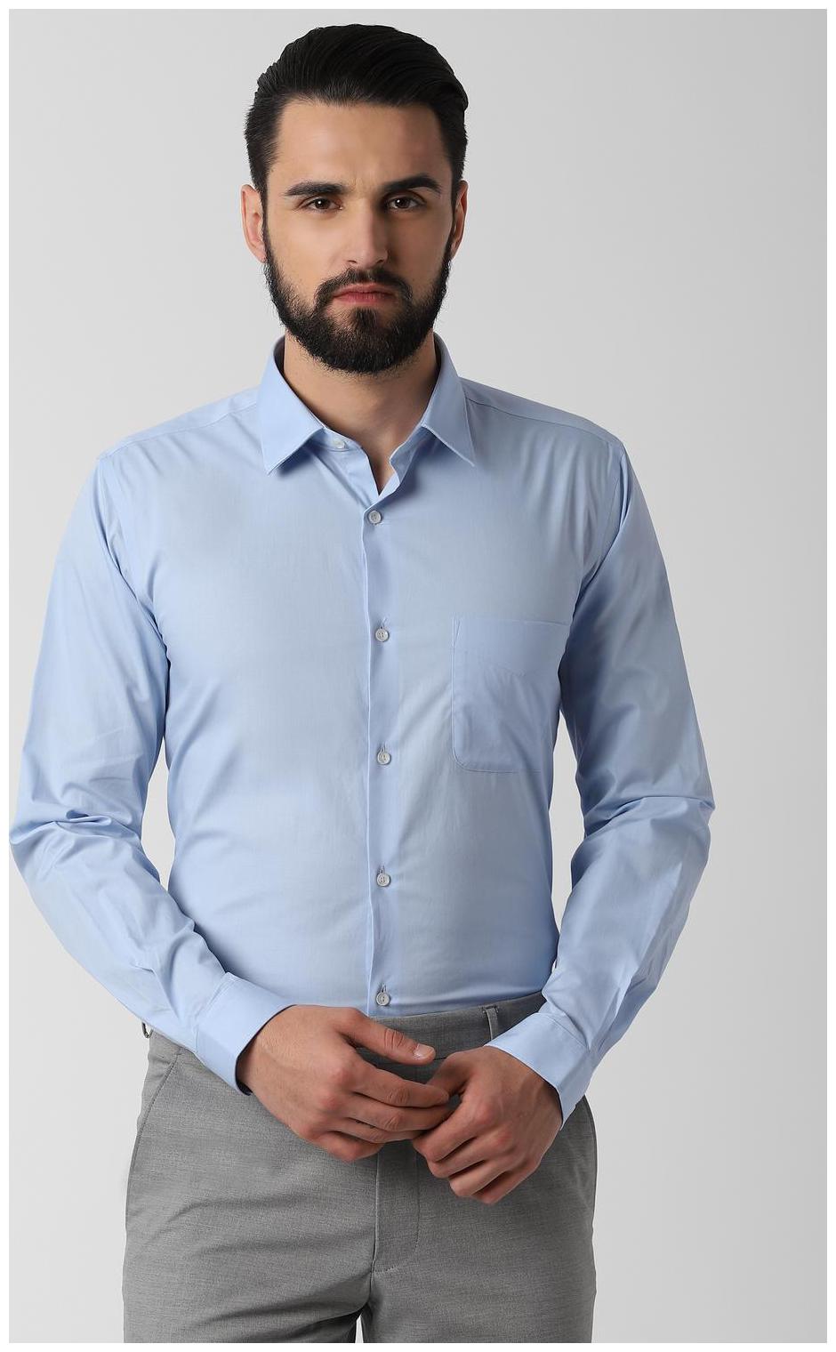 

Peter England Men Slim fit Formal Shirt - Blue