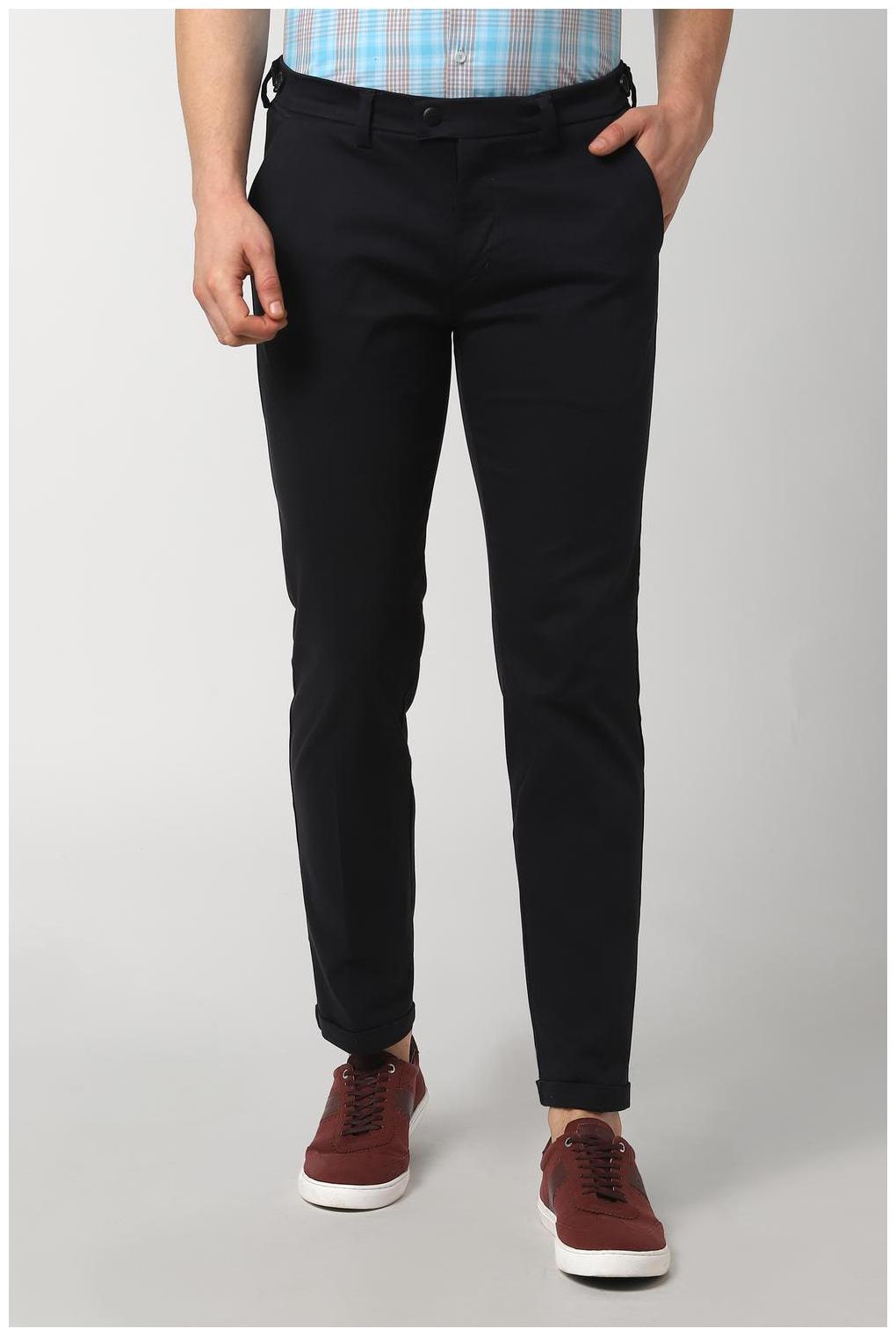

Peter England Men Solid Slim Fit Formal Trouser - Black