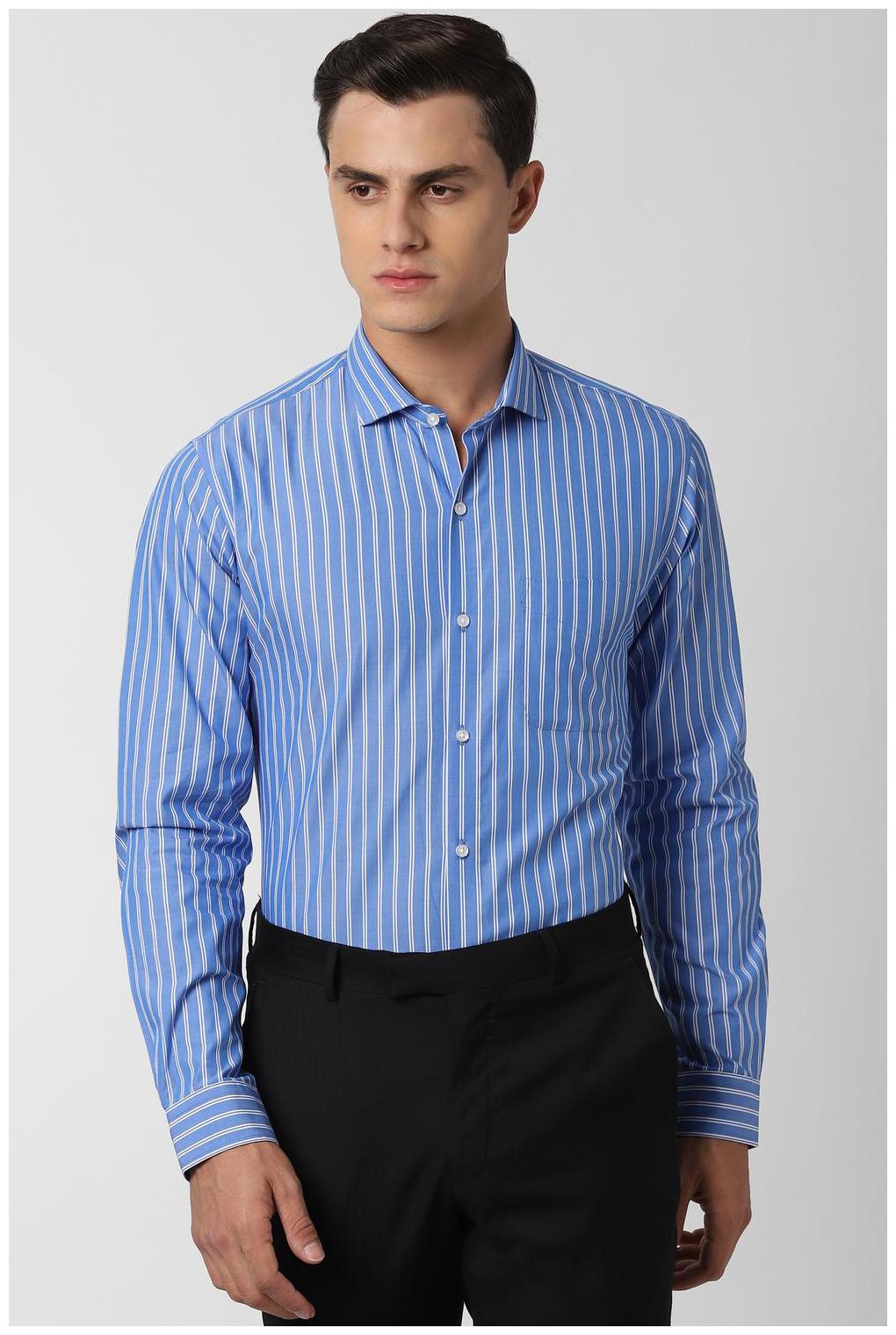 

Peter England Men Slim fit Formal Shirt - Blue
