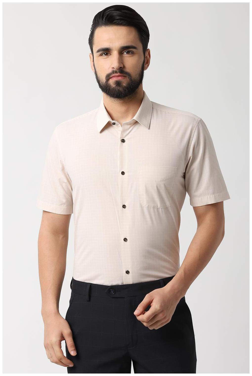 

Peter England Men Regular fit Formal Shirt - Beige