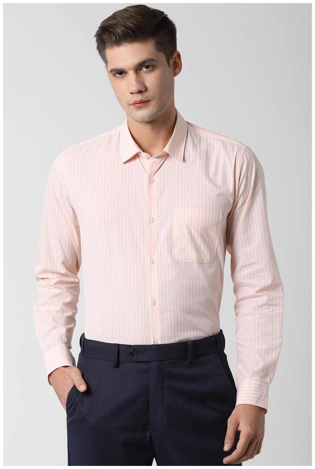 

Peter England Men Regular fit Formal Shirt - Orange