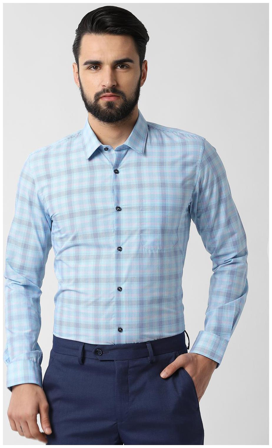 

Peter England Men Slim fit Formal Shirt - Blue