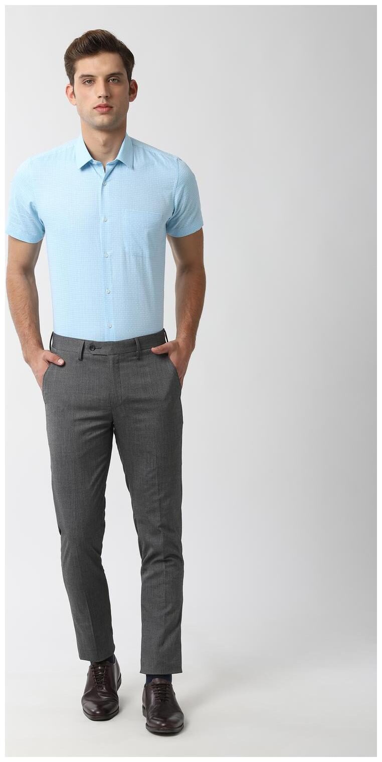 

Peter England Men Slim fit Formal Shirt - Blue
