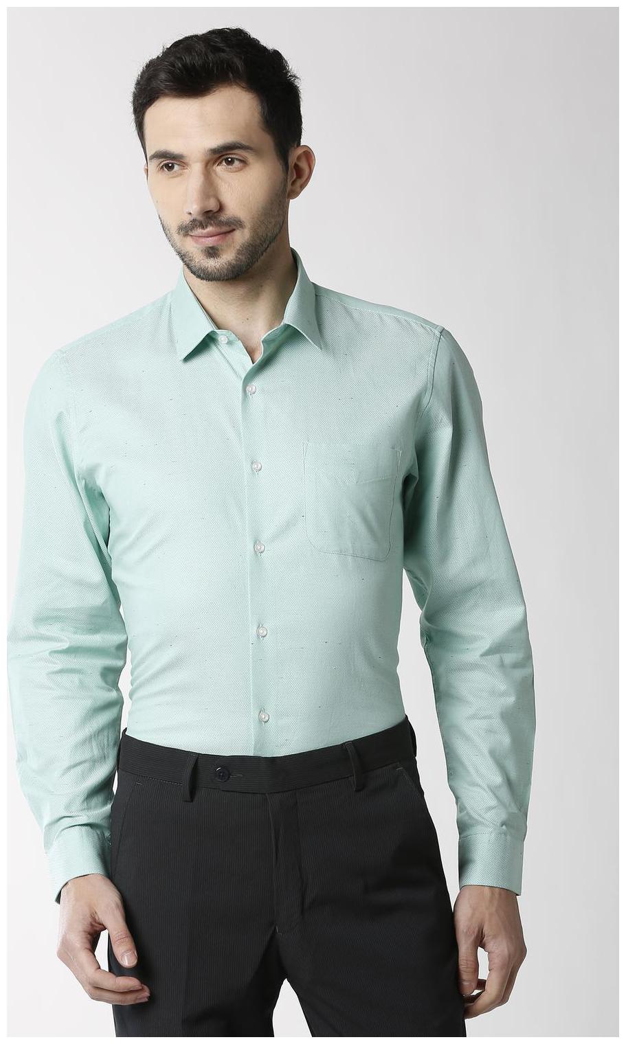 

Peter England Men Slim fit Formal Shirt - Green