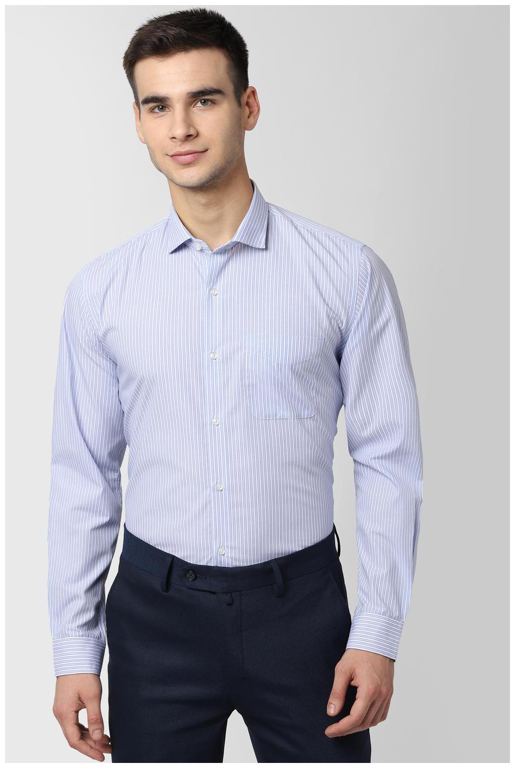 

Peter England Men Slim fit Formal Shirt - Blue