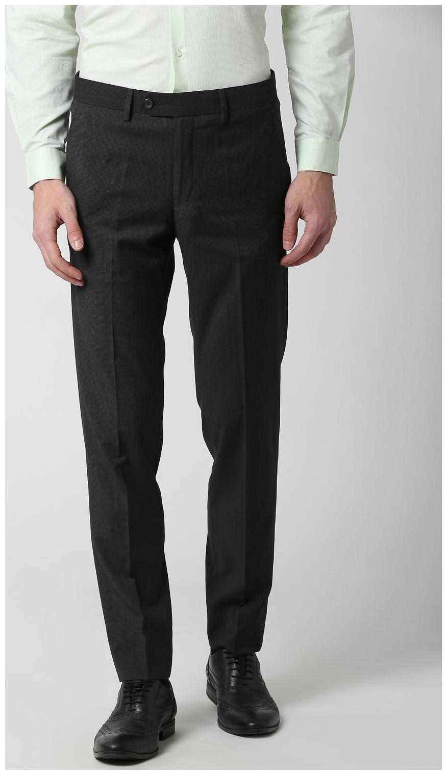 

Peter England Men Textured Slim Fit Formal Trouser - Black