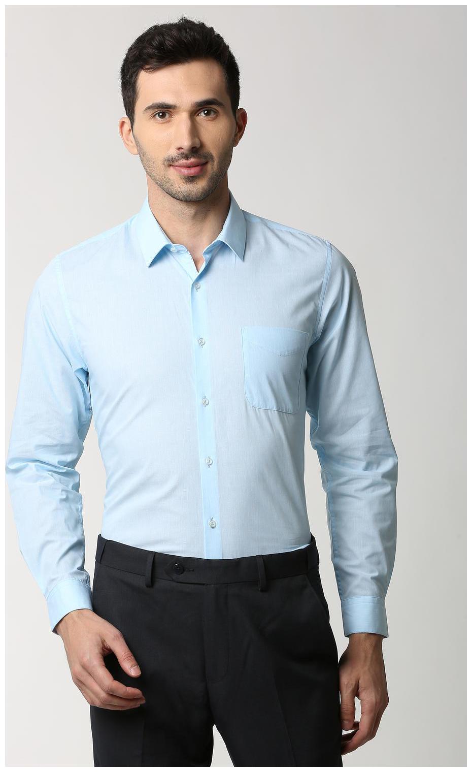 

Peter England Men Slim fit Formal Shirt - Blue