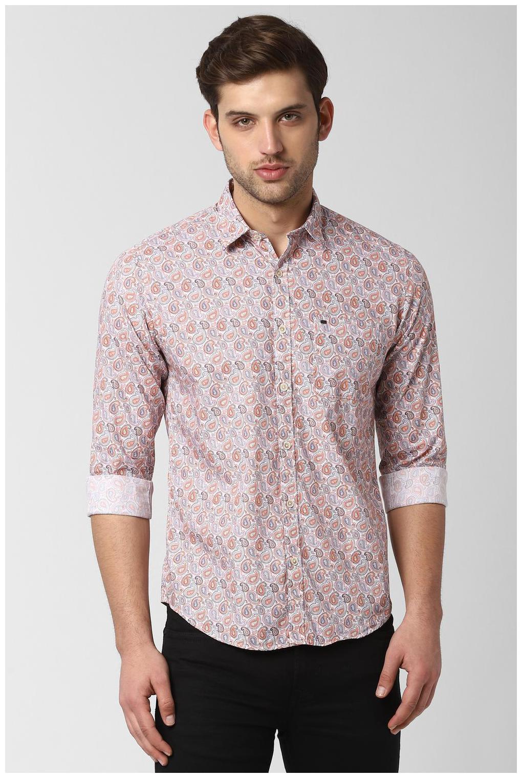 

Peter England Orange Full Sleeves Casual Shirt