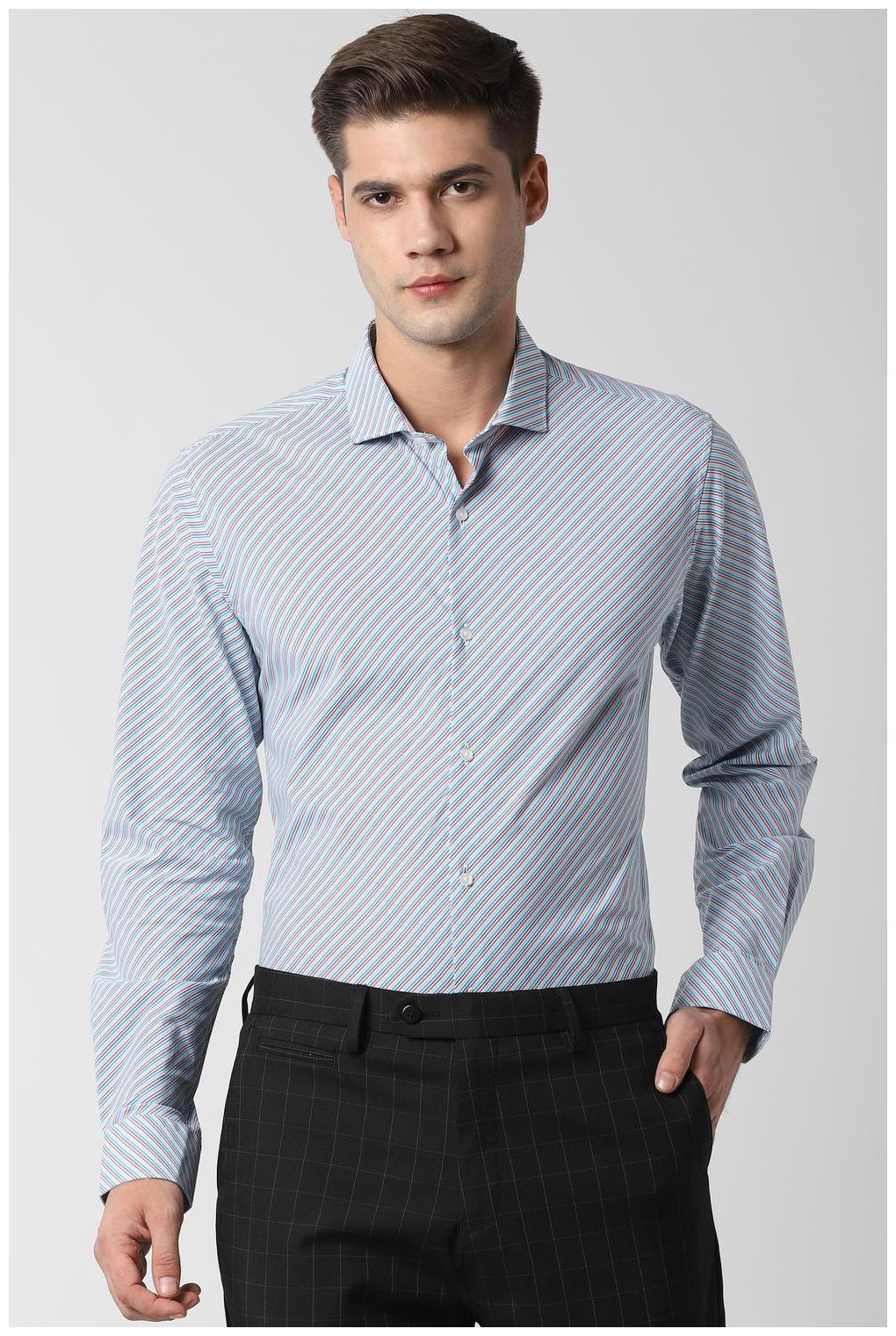 

Peter England Men Slim fit Formal Shirt - Blue