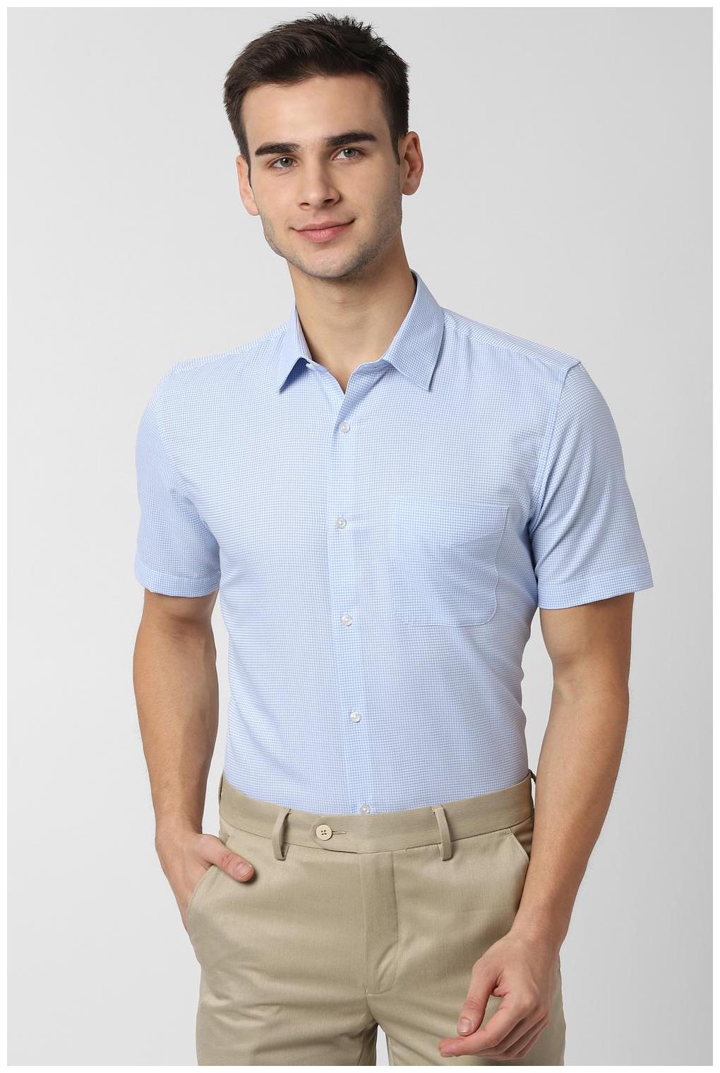 

Peter England Men Slim fit Formal Shirt - Blue