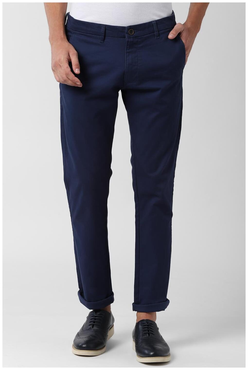 

Peter England Blue Casual Trouser