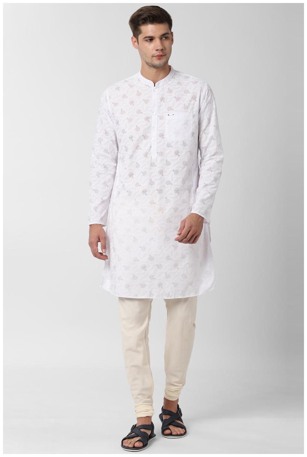 

Peter England Men White Slim Fit Kurta
