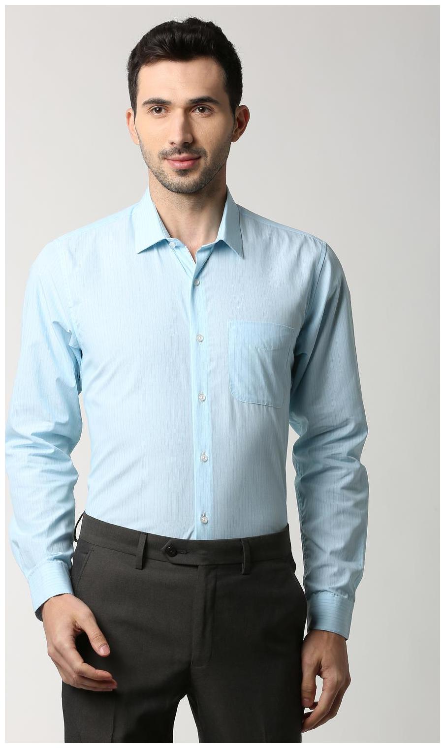 

Peter England Men Slim fit Formal Shirt - Blue