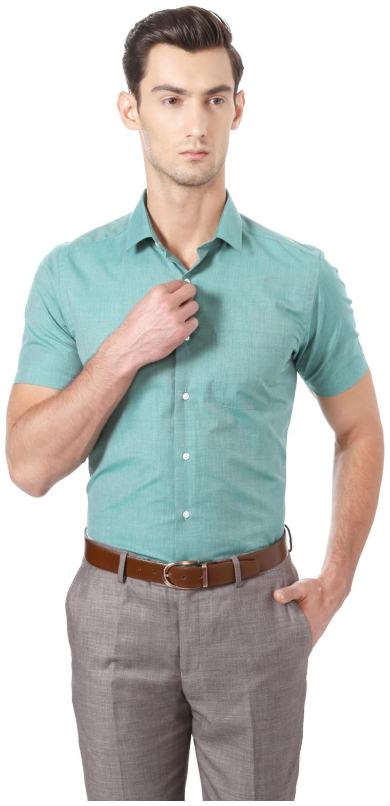 

Peter England Men Regular fit Formal Shirt - Turquoise