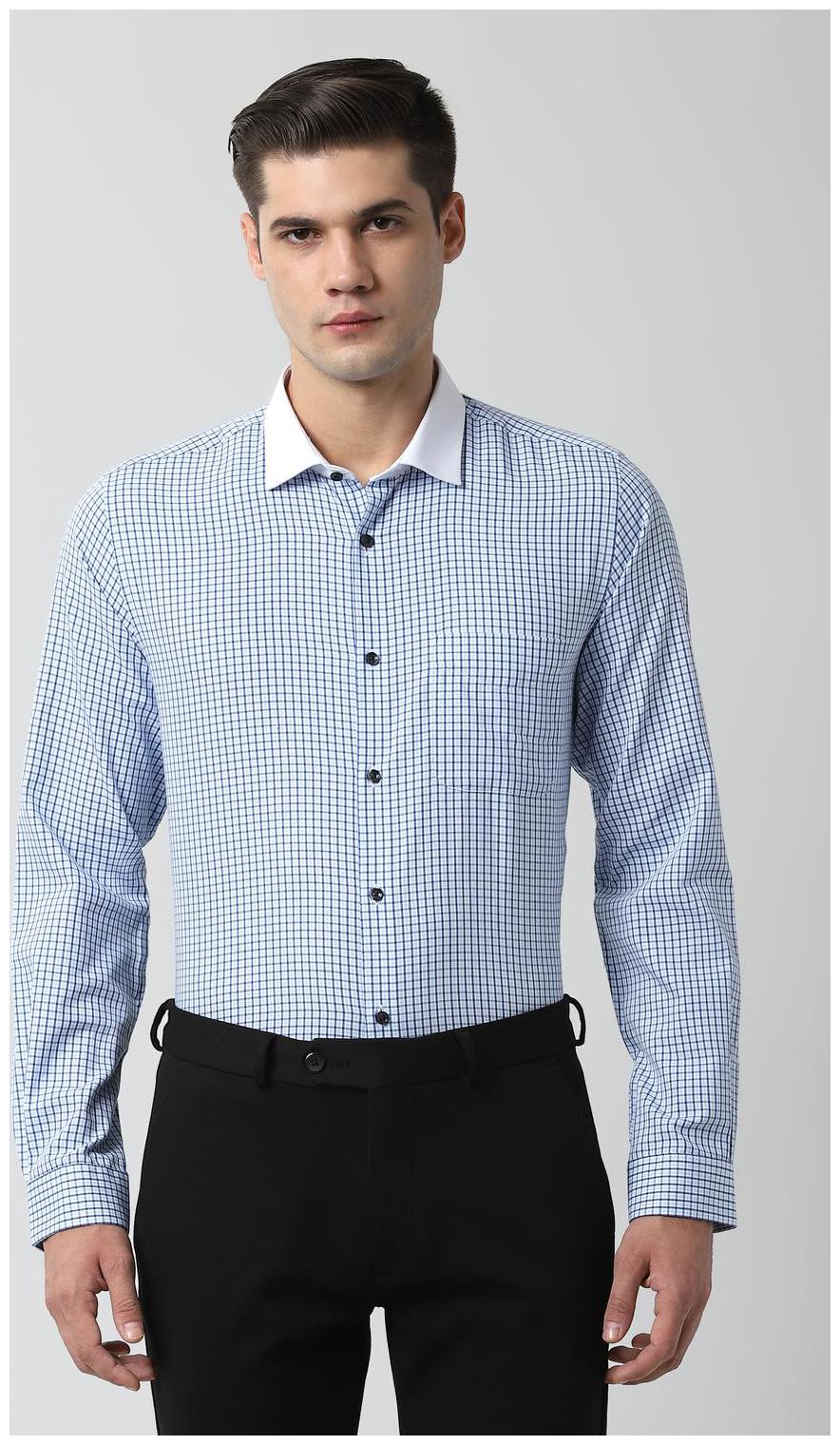 

Peter England Men Slim fit Formal Shirt - Blue