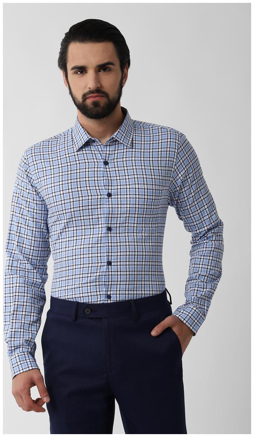 

Peter England Men Regular fit Formal Shirt - Blue