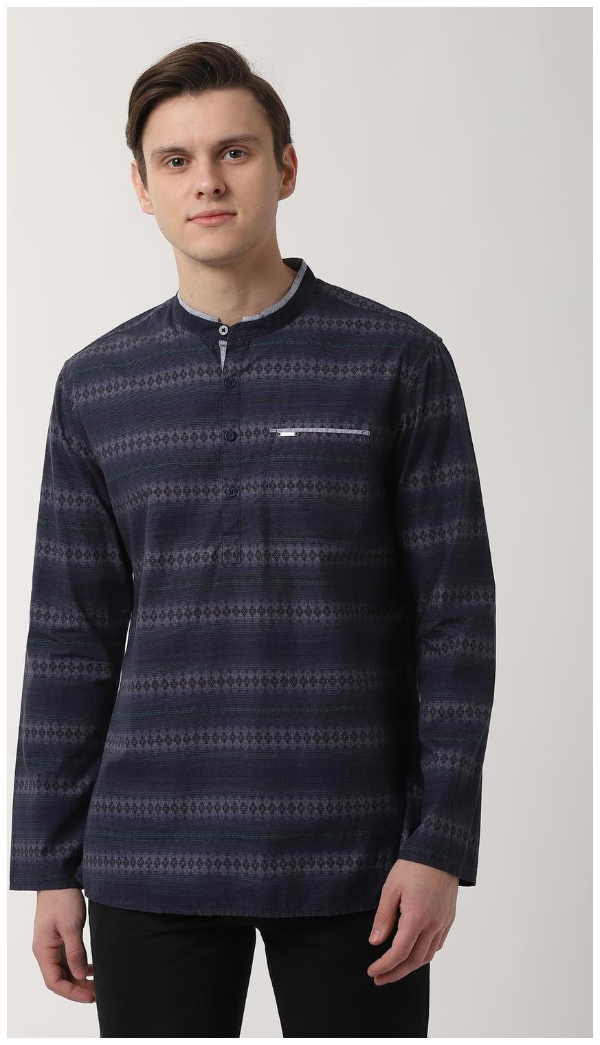 

Peter England Men Purple Slim Fit Kurta