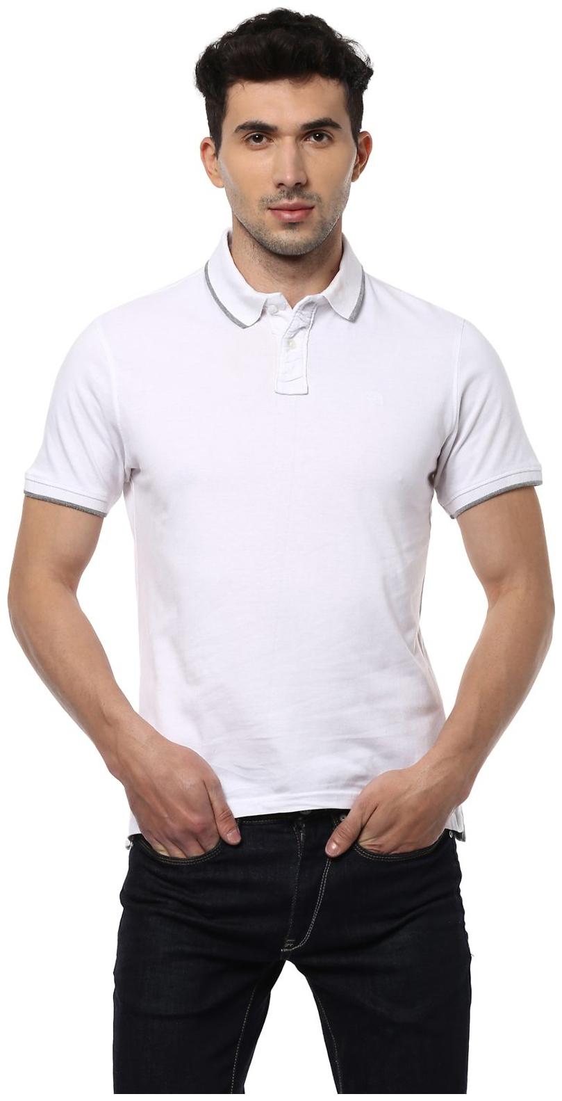 

Peter England Men White Regular fit Cotton Polo collar T-Shirt - Pack Of 1