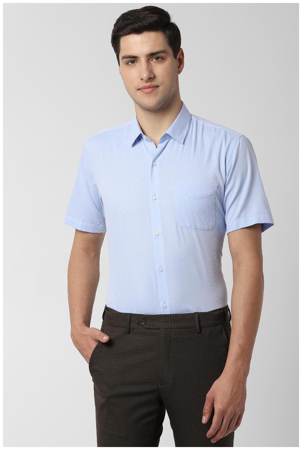 

Peter England Men Regular fit Formal Shirt - Blue