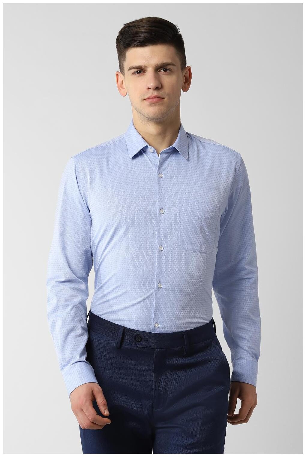 

Peter England Men Regular fit Formal Shirt - Blue