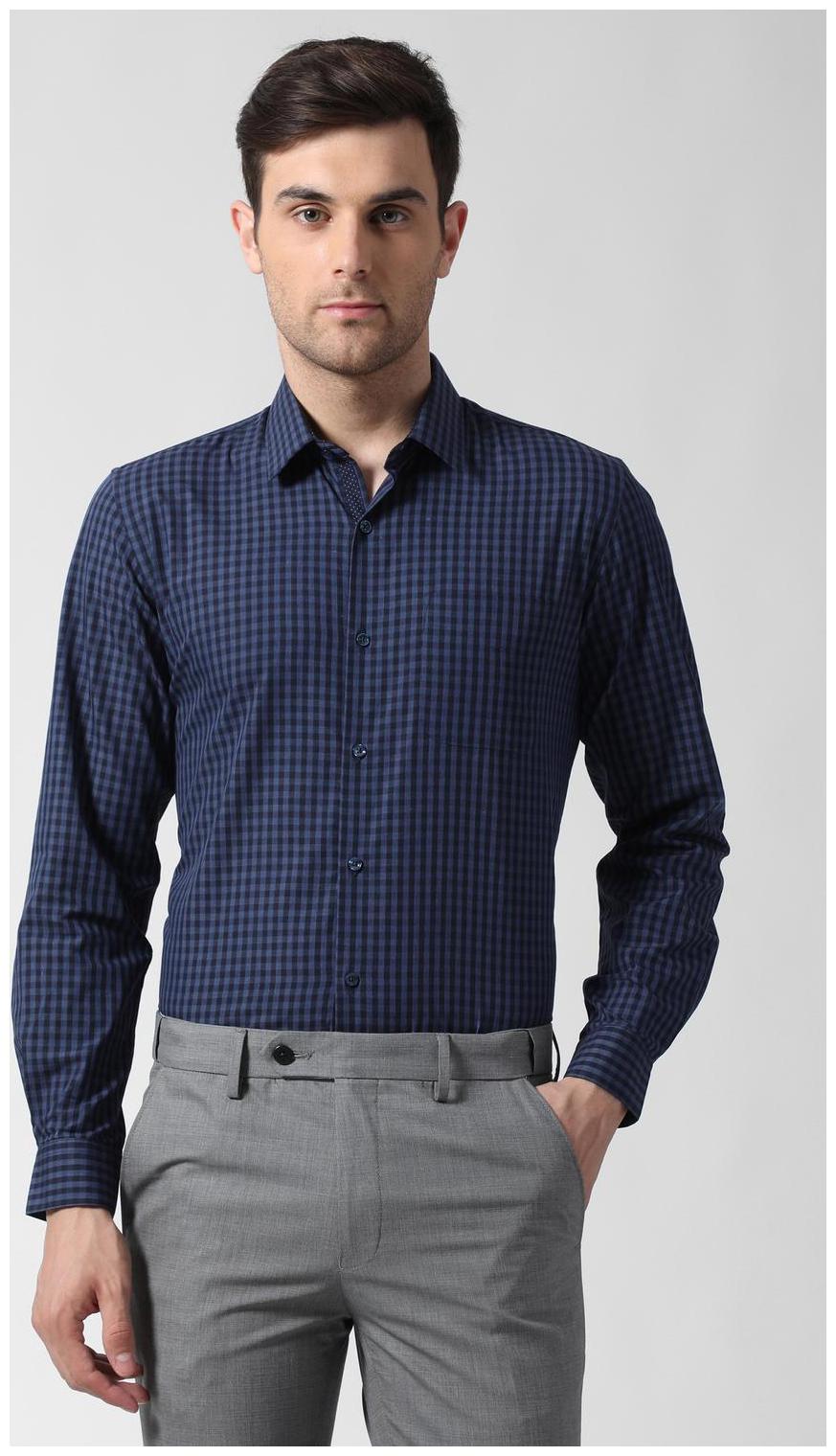 

Peter England Men Slim fit Formal Shirt - Blue