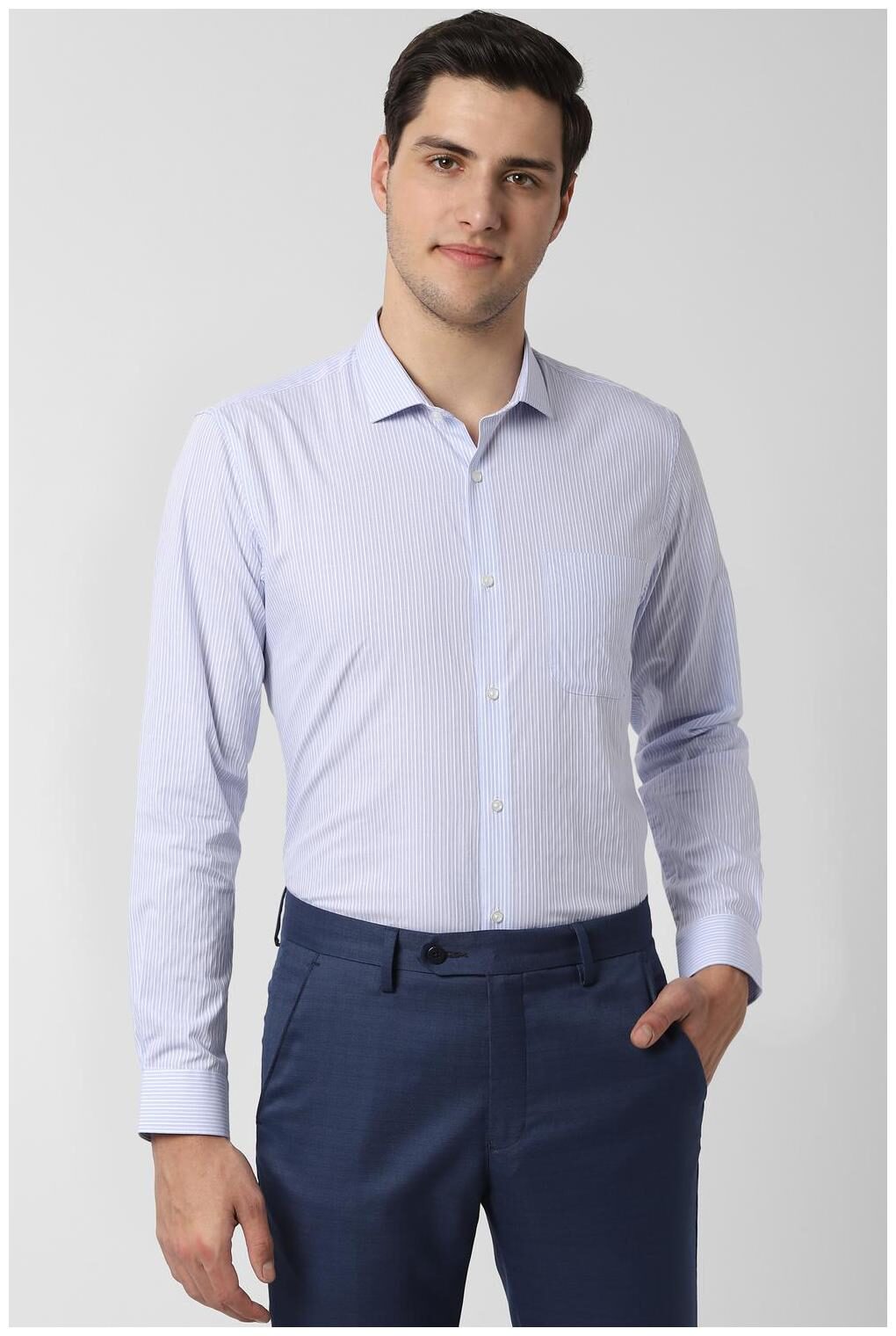 

Peter England Men Regular fit Formal Shirt - Blue