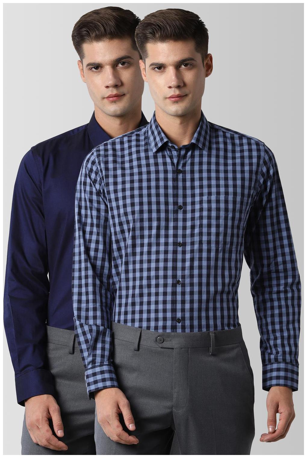 

Peter England Men Slim fit Formal Shirt - Blue