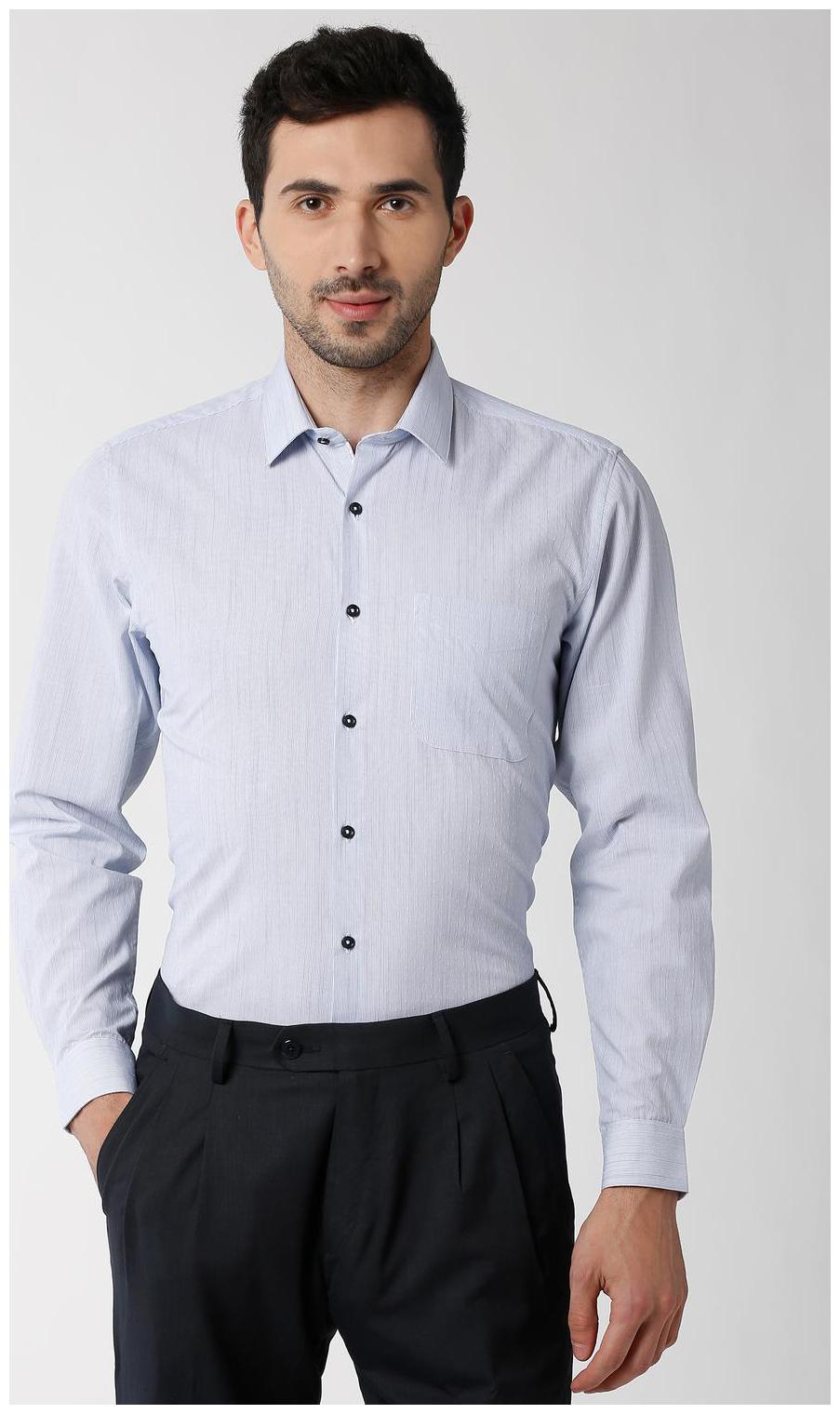 

Peter England Men Regular fit Formal Shirt - Blue