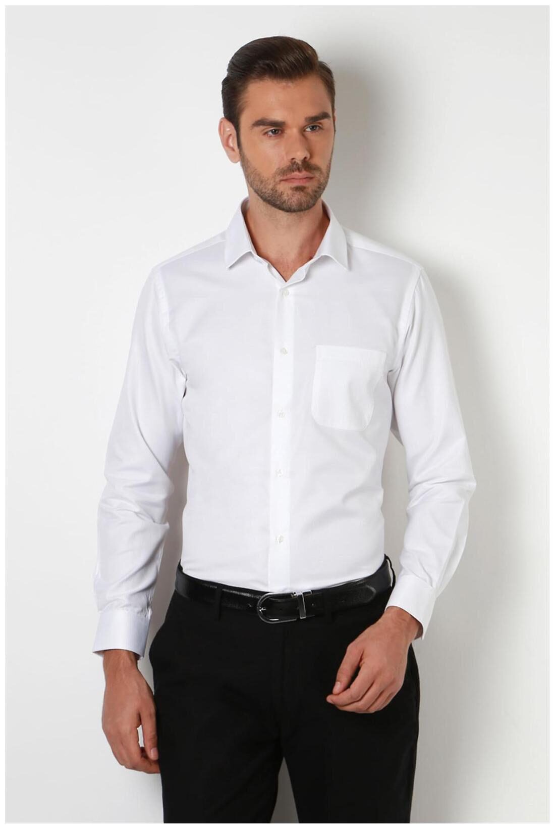 

Peter England Men Regular fit Formal Shirt - White