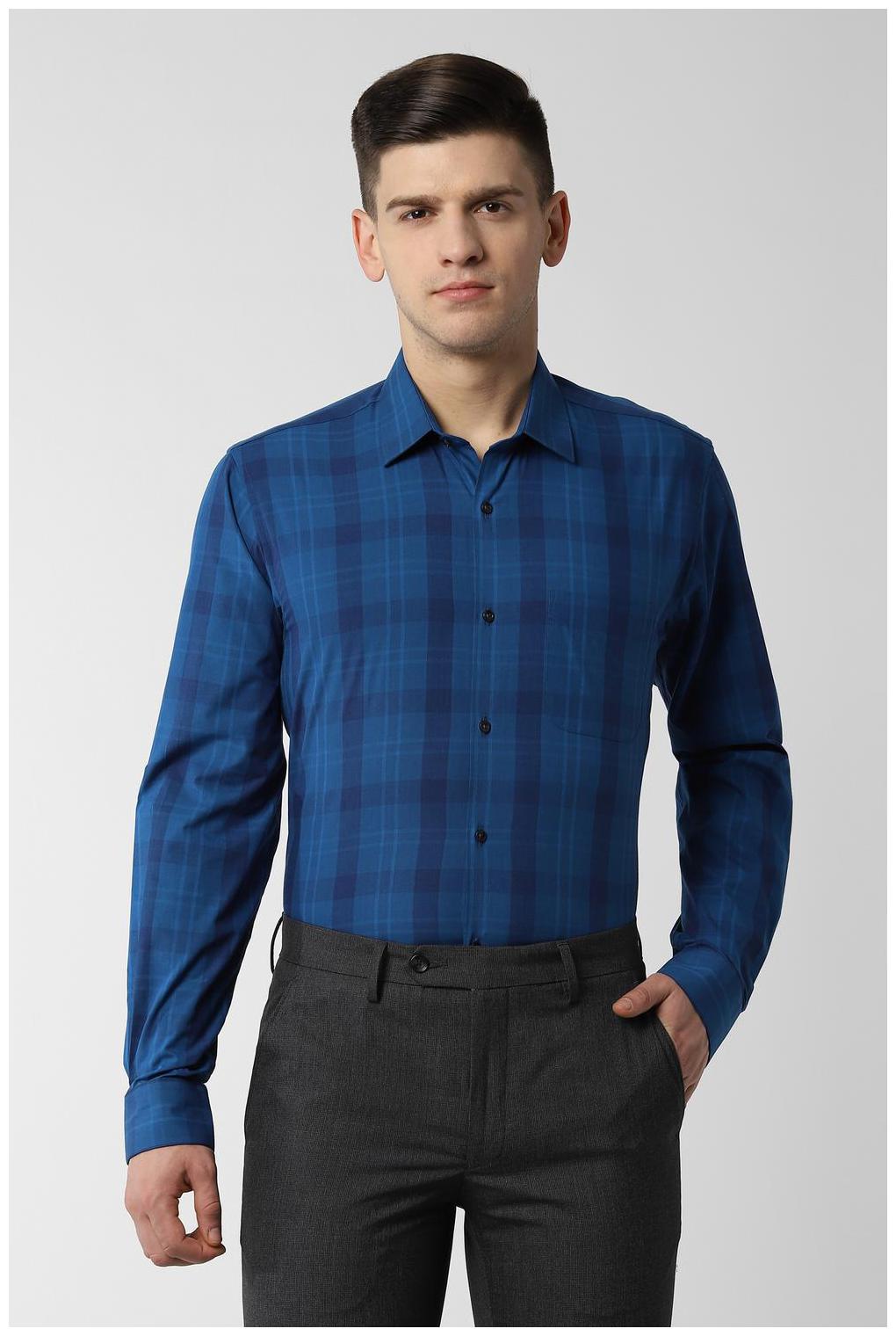 

Peter England Men Regular fit Formal Shirt - Blue