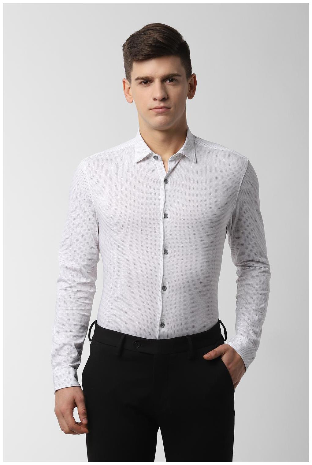 

Peter England Men Super slim fit Formal Shirt - White