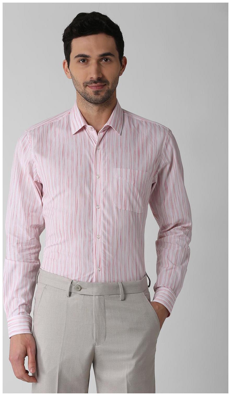 

Peter England Men Slim fit Formal Shirt - Pink