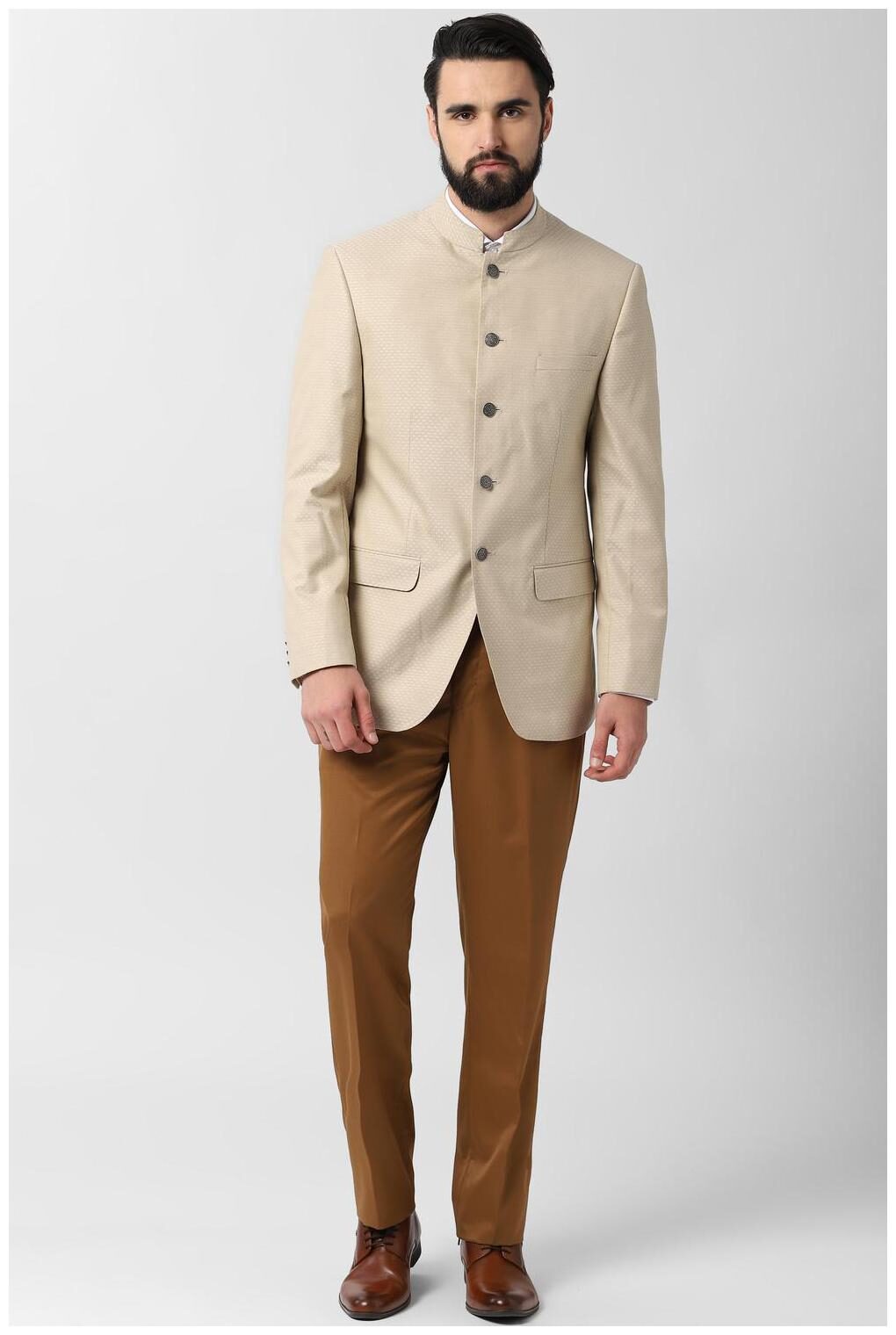 

Peter England Beige Two Piece Suit