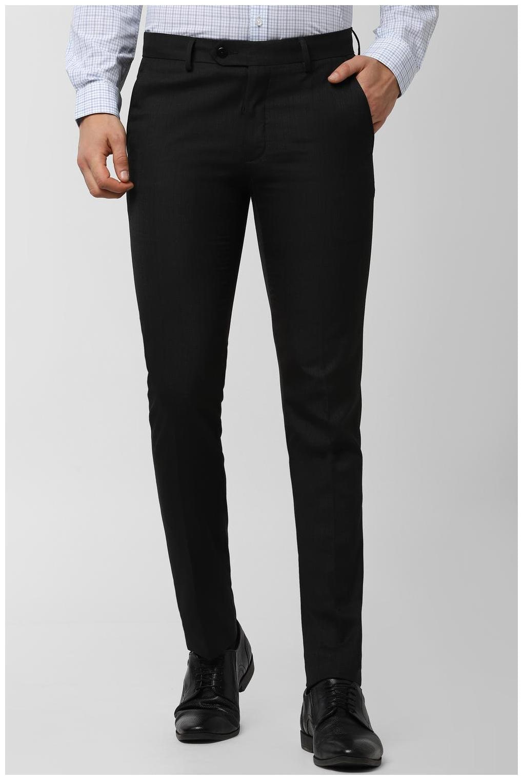 

Peter England Men Textured Slim Fit Formal Trouser - Black